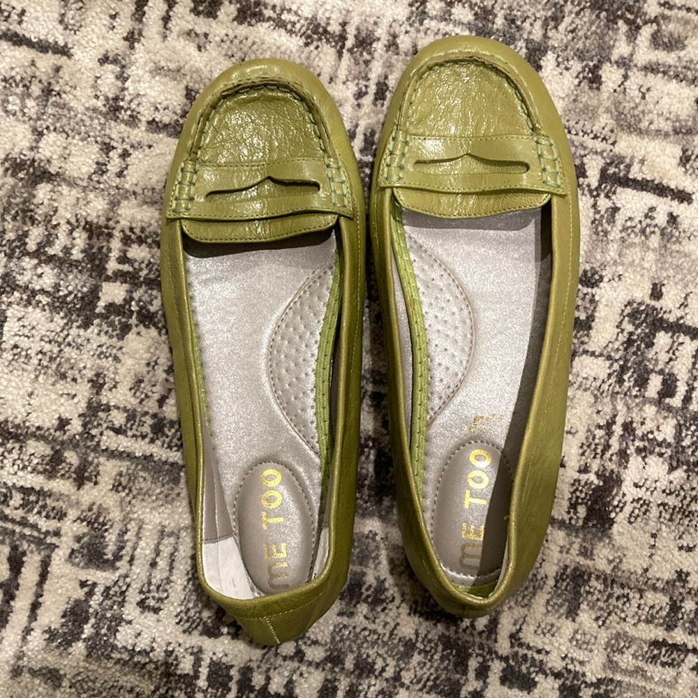 Green ME TOO penny loafers